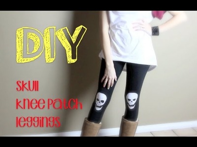 DIY Skull Knee Patch Leggings