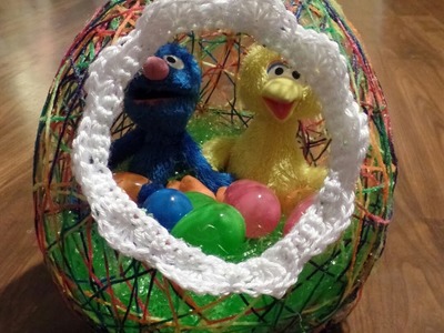 DIY Yarn Easter Egg Basket Easy #TUTORIAL