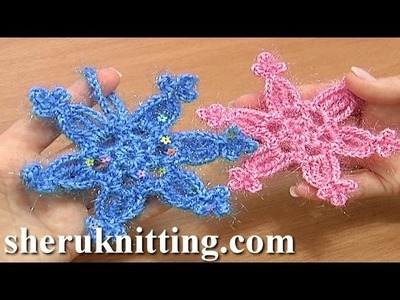 Easy to Crochet Snowflake Ornament Tutorial 3 Christmas Decoration