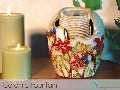 Flower Ceramic Tabletop Fountain by Serenity Health - #CTT104