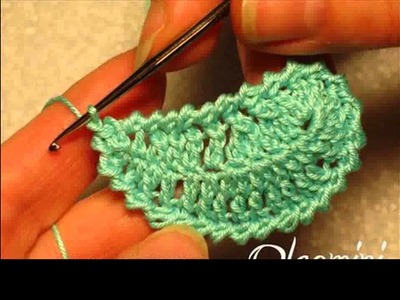 Free crochet leaf for beginners