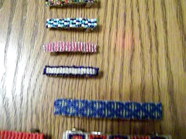 Hand Crafted beaded barrettes