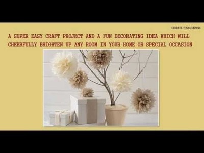 Home Decor Idea : Tissue Paper Pom Poms | DIY | Crafts By Tara Dennis