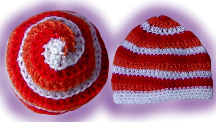 How to crochet a spiral hat beanie