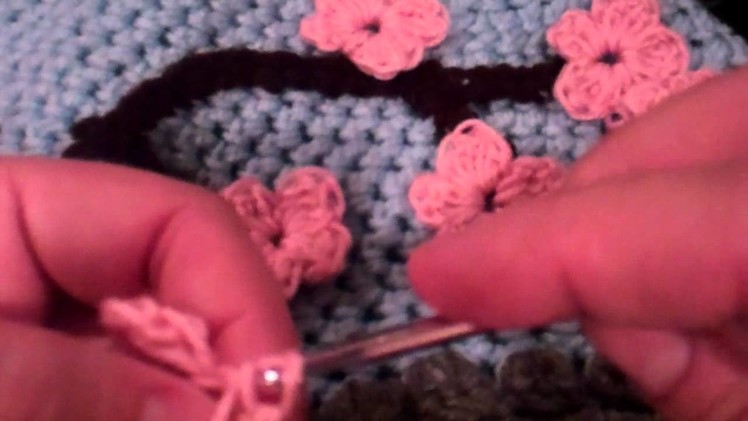 How to Crochet Cherry Blossom Beanie (Part 4)