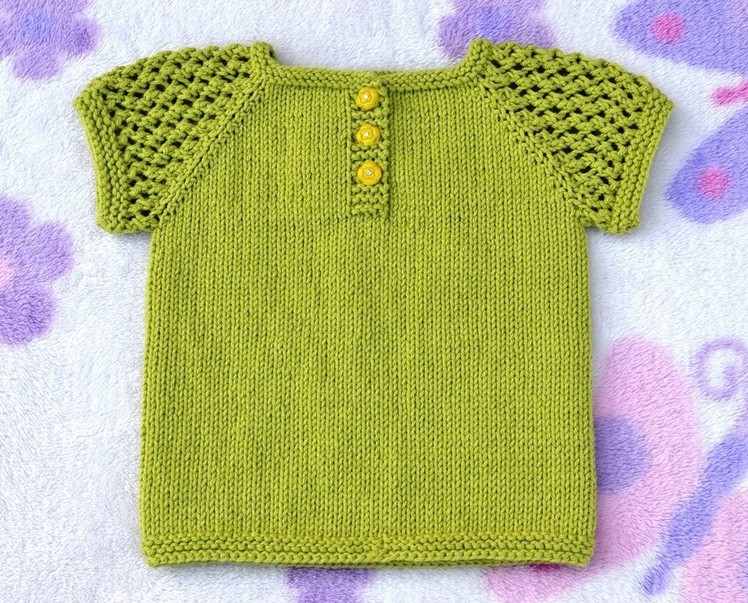How to Knit Three-Buttons Sun Top Part 1