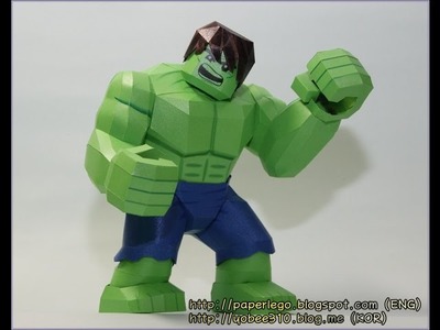 Making Highlight of Lego Hulk Papercraft (Leg)