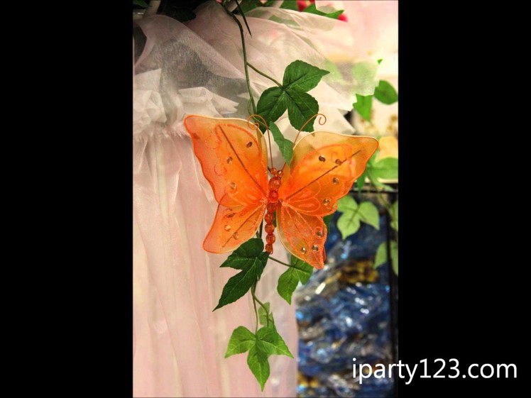 Nylon Rhinestone Butterfly, Party Decoration Ideas from iparty123.com