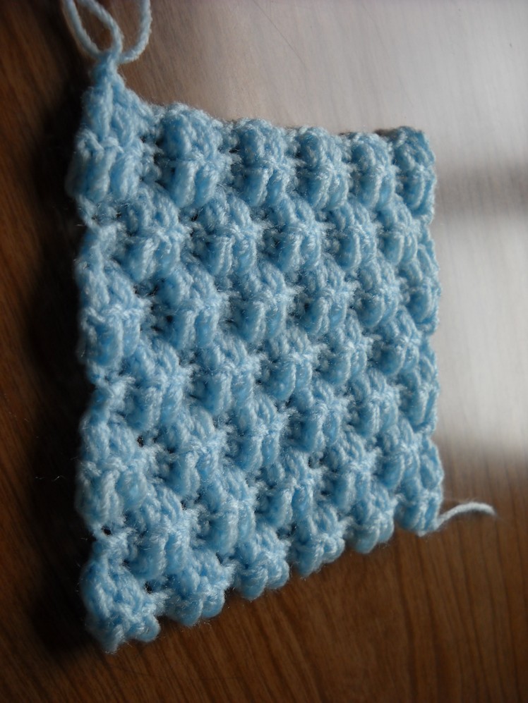 "OCCIDENT" CROCHETED DOUBLE SEED STITCH. PUNTO ARROZ DOBLE CROCHET "OCCIDENTAL"