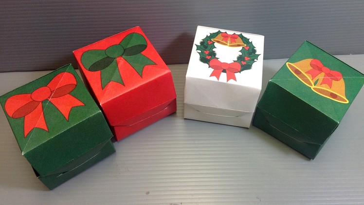 Origami Christmas Gift Box - Print Your Own