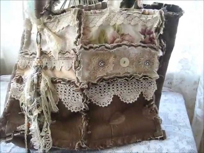 Project share Gorgeous Shabby Raggady Rag Bag:)