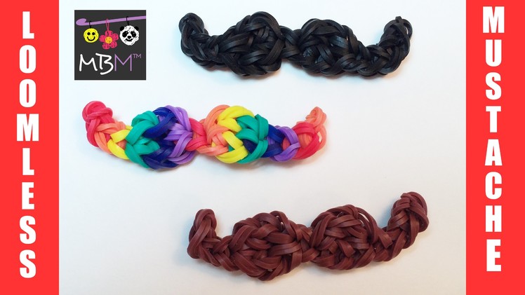 Rainbow Loom Mustache Charm Made Without the Loom