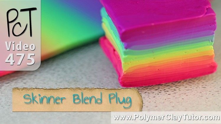Skinner Blend Plug - Square Polymer Clay Rainbow Cane