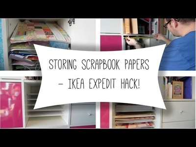 Storing scrapbook papers - Ikea Expedit Hack!