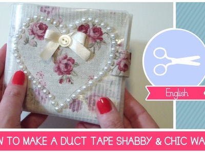 Tutorial HOW TO make a DIY shabby chic style duct tape wallet romantic crafting ideas