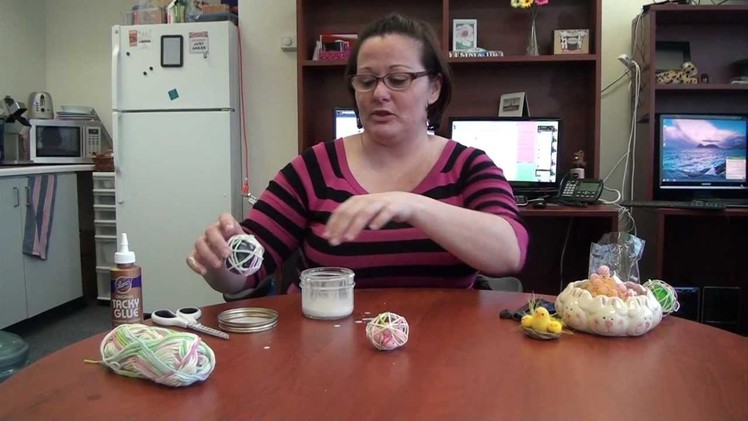 Yarn Eggs - Easter Craft