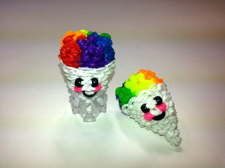 3-D Happy Snow Cone Tutorial by feelinspiffy (Rainbow Loom)