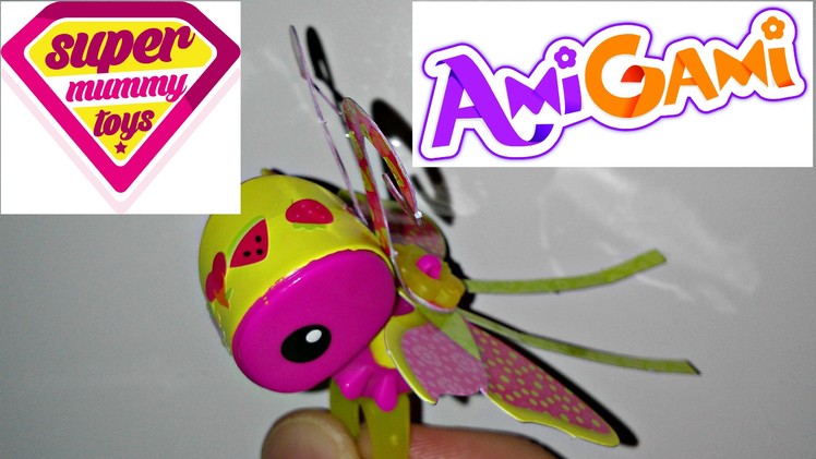 AmiGami Butterfly Paper Craft Animal Mattel Opening Toy Review With Helper