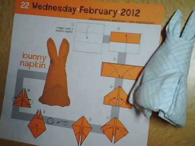 Bunny napkin - Origami