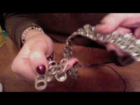 Crafting with Soda Tabs & bottle top garland