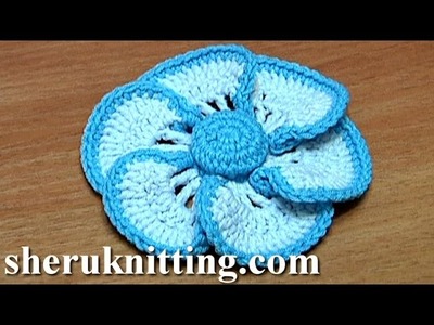 Crochet Flower Crochet Button Center Tutorial 40 Crochet Kwiat