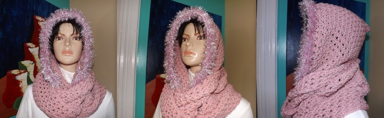 Crochet Scoodie Or Circular Scarf With A Hood