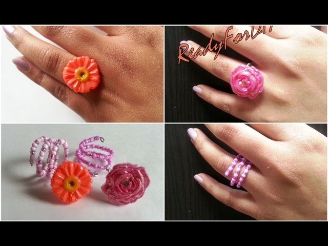 DIY Adjustable Rings & Hot Glue Gun Rings - Gift Ideas For Girls - Valentine's Week