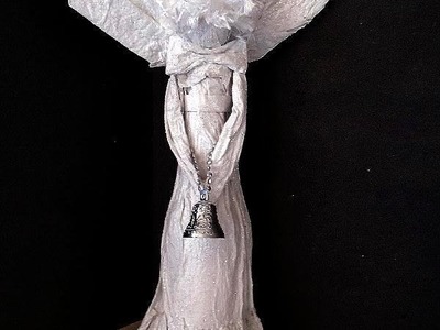 DIY - ELEGANT PAPIER MACHE ANGEL Sculpture, Free standing angel, mantel decoration, Christmas angel
