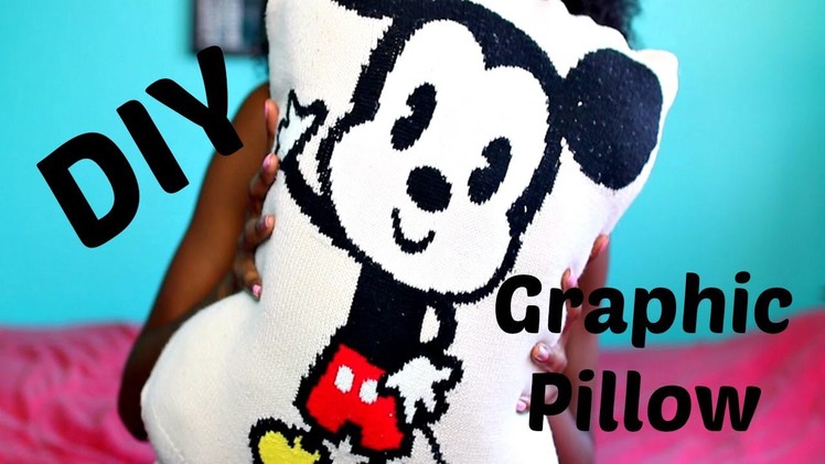 DIY Graphic Pillow From An Old Sweater | Tashalala