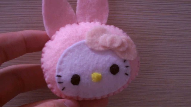 Hello Kitty in a bunny costume plushie tutorial :)
