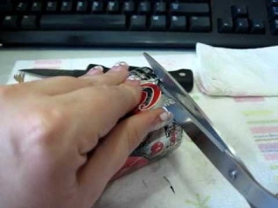 How I Cut Aluminum Cans for Embellishing Art