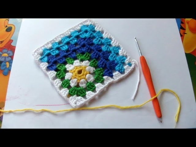 How to crochet for beginners a granny square step by step