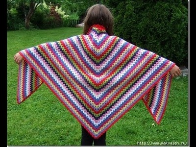 How to crochet  shawl free pattern for beginer