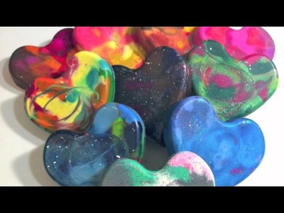 How To Make Glittered Heart Crayons || DIY Project
