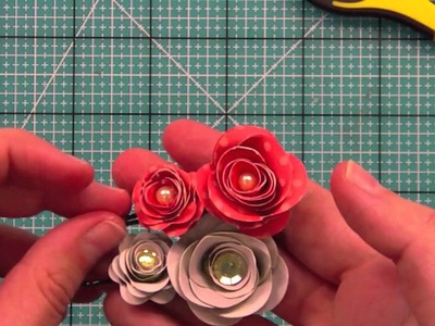 How to make paper flower hair pins { Lawn Fawn }