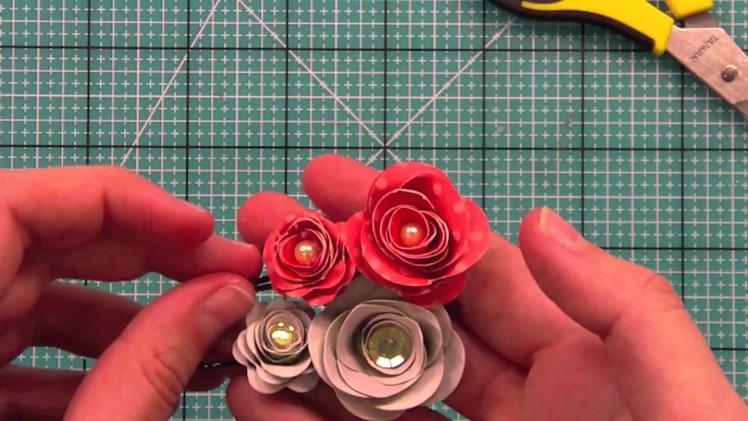 How to make paper flower hair pins { Lawn Fawn }