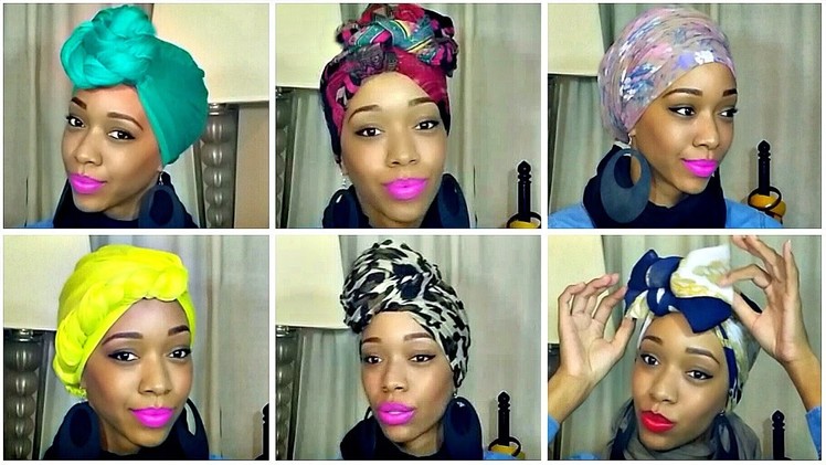 How to Tie a Turban.Headwrap | 10 Different Styles + GIVEAWAY!!!(CLOSED)