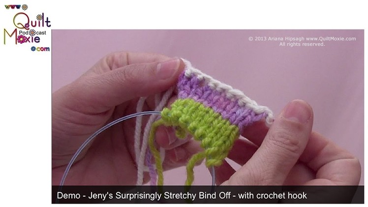 Jeny's Surprisingly Stretchy Bind Off using a Crochet Hook