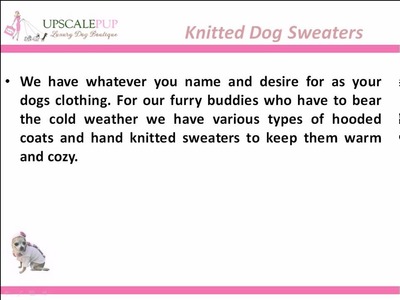 Knitted Dog Sweaters
