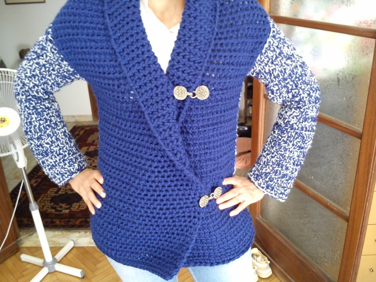 Loom Knit Mock Crochet Jacket