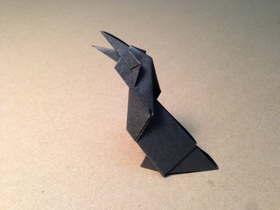 Origami Bird Instructions. Crow