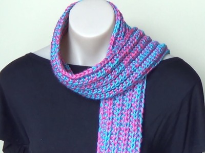 Ribbed Scarf Crochet Tutorial - Easy
