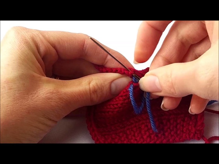 The mattress stitch technique for joining two pieces of knitting