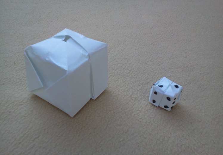 Tutorial Cubo o dado de papel - How to make an origami cube or dice