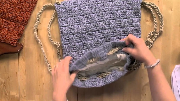 Use a Basket Weave stitch to Make a Backpack and a Purse