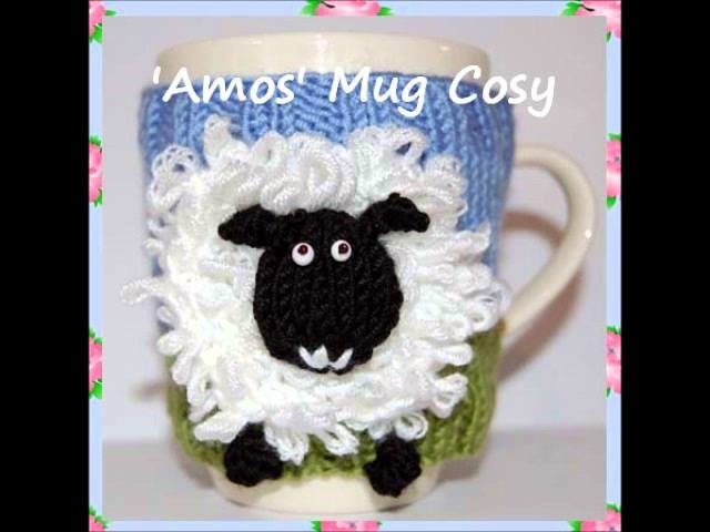 Amos Sheep Lamb Animal Farm Yard Mug Cup Cosy Warmer DK Yarn Knitting Pattern