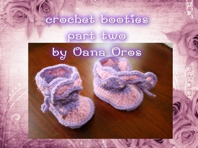 Crochet booties for baby part two