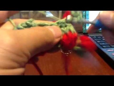Crochet strawberry stitch-2 (redo)