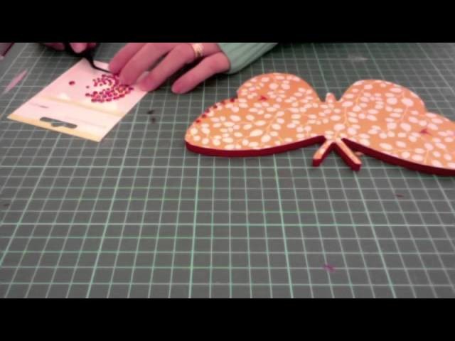 Decorating wooden butterfly plaques