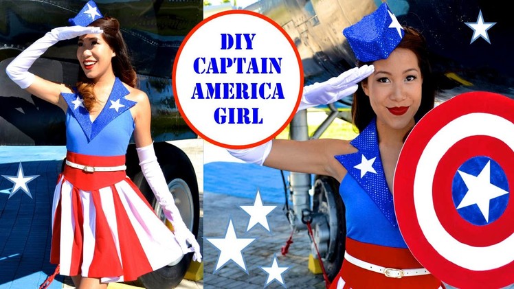 DIY Captain America Costume- USO Girl- No Sew!
